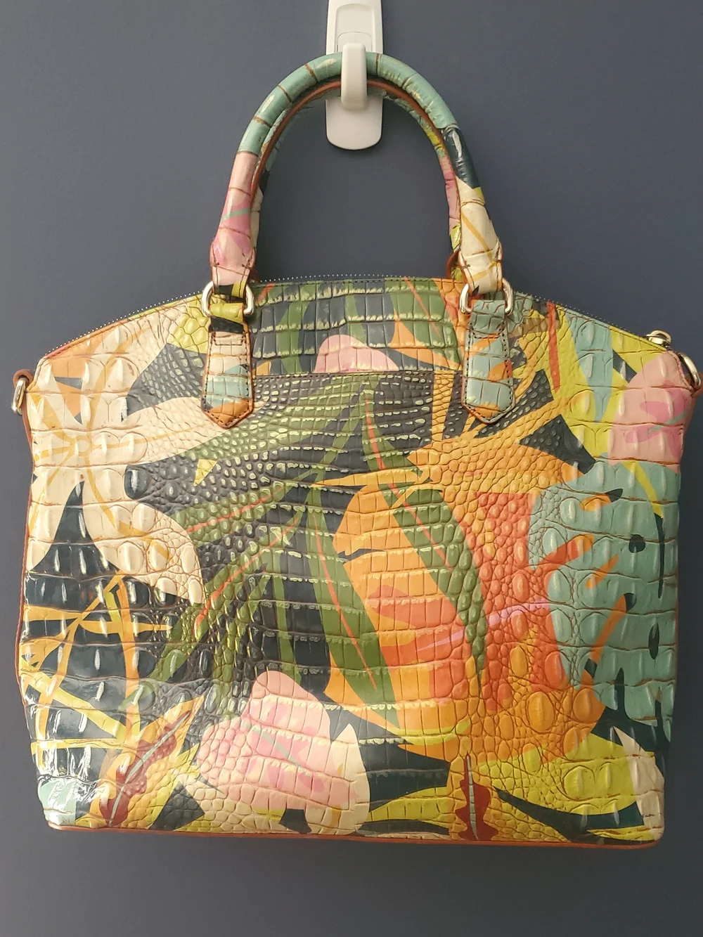Brahmin croc embossed